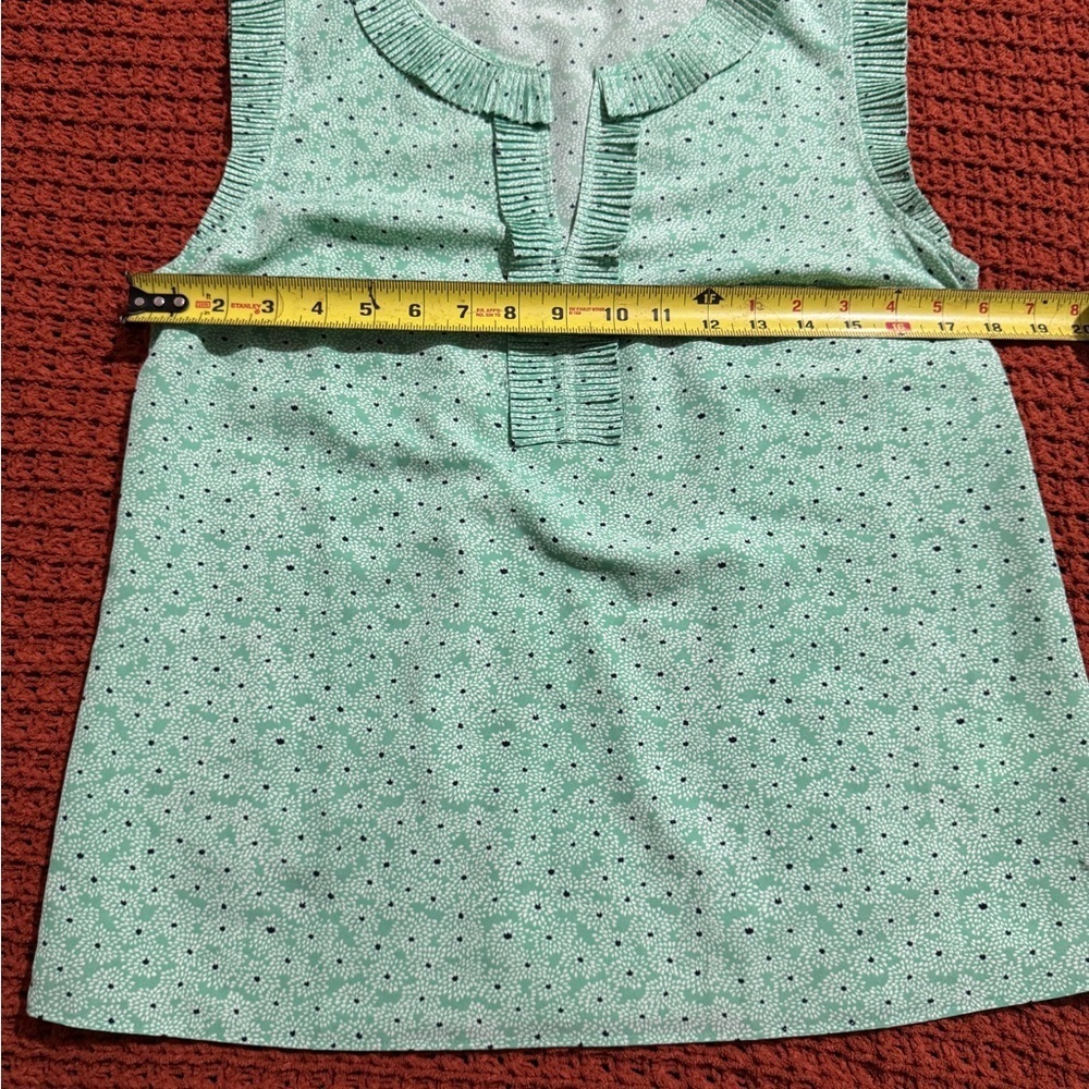 BODEN Green Sleeveless Fitted Blouse with Peter Pan Collar 💚SIZE 4 💚 - Picture 9 of 12